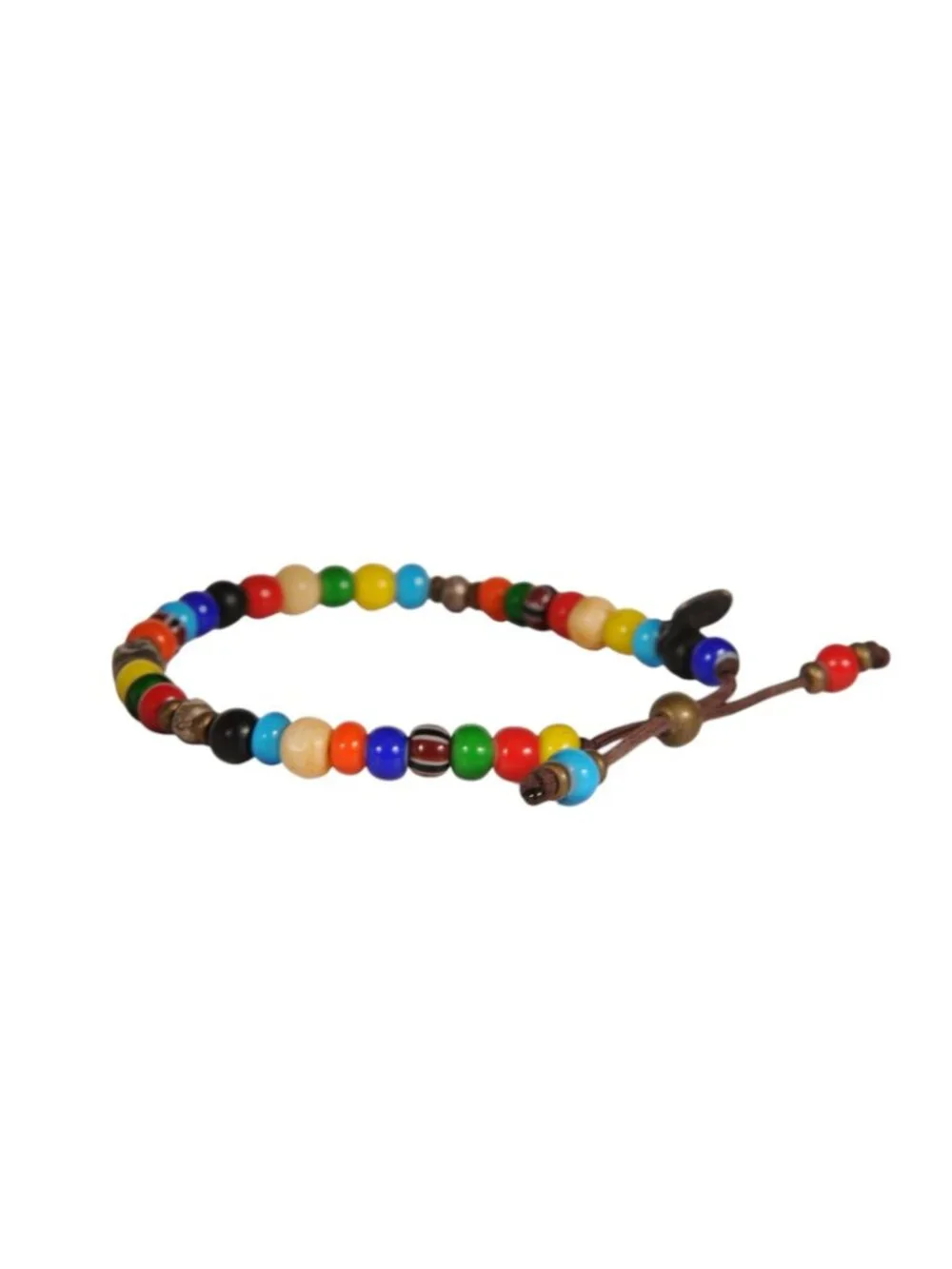 M Cohen By Maor Bead Bracelet 925 Silver Skull Multi Color Blue Yellow Rainbow - Picture 4 of 8